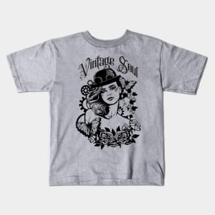 Vintage Soul Steampunk Girl Kids T-Shirt